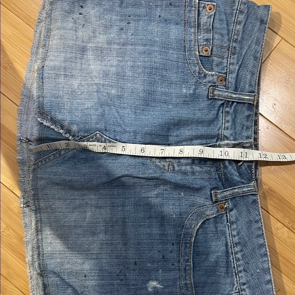 American Eagle Distressed Paint Splatter mini skirt